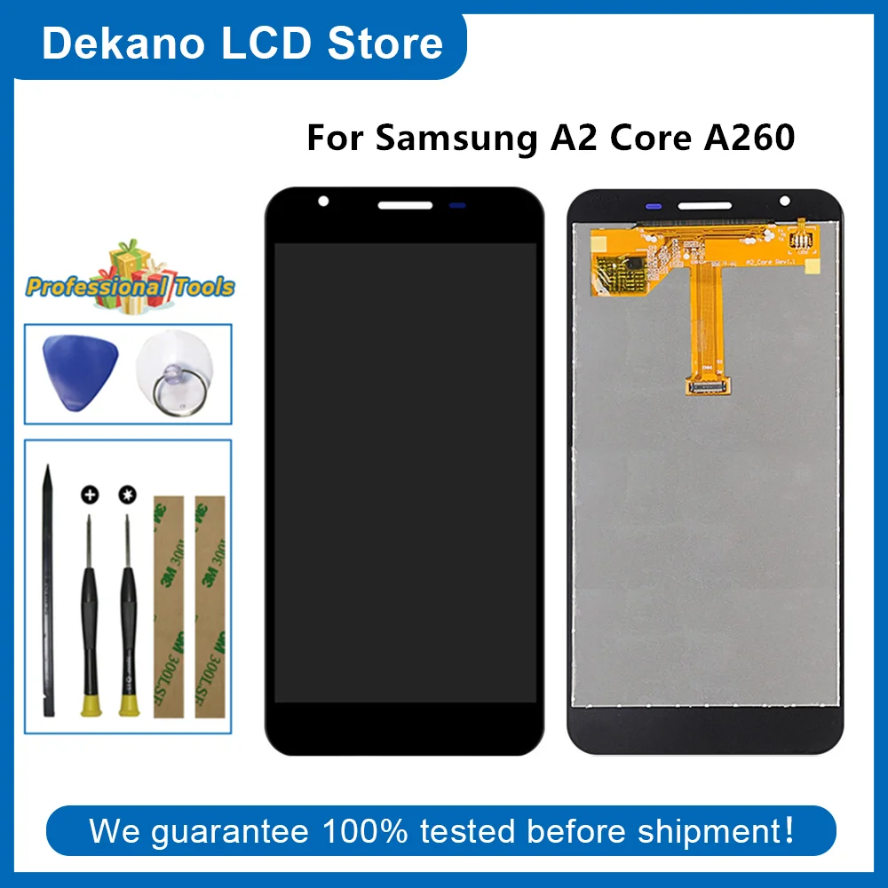

ЖК-дисплей с сенсорным экраном для Samsung Galaxy A2 Core A260, 2019, SM-A260F, DS SM-A260G, DS SM-A260F, SM-A260G, инструменты в сборе