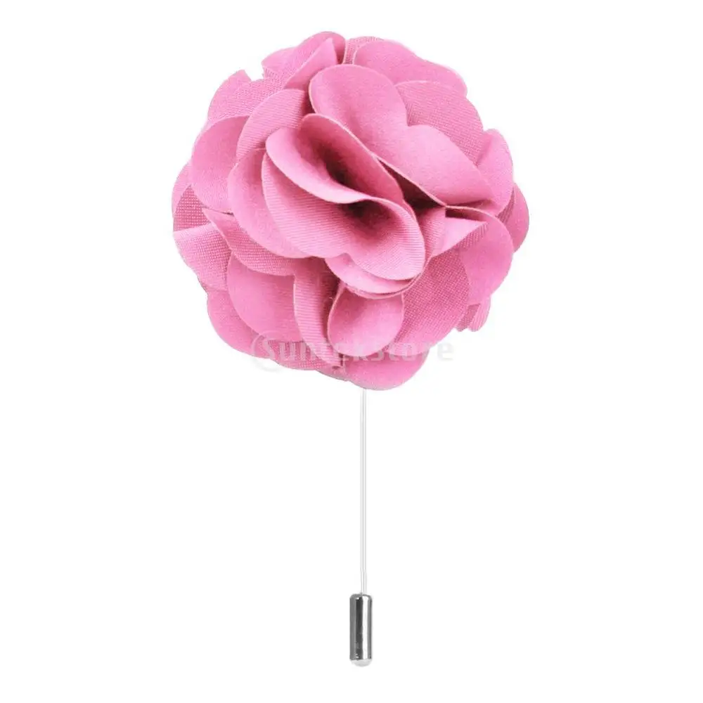

Men Women Handmade Fashion Simply Flower Brooch Boutonniere Stick Lapel Tie Pin Brooch T-shirt Decoration Wedding Jewelry Access