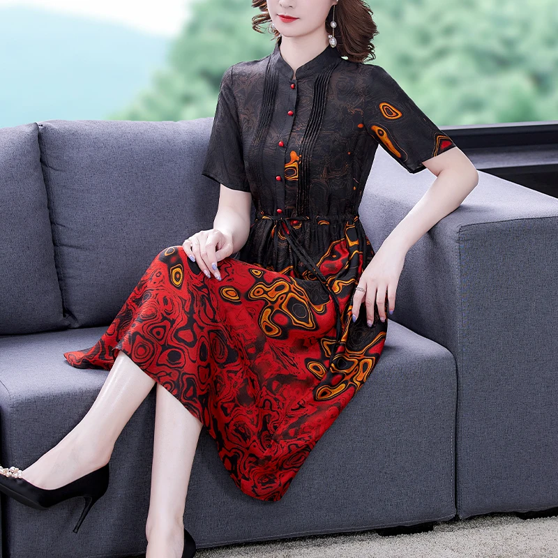 

COIGARSAM Print Women dress New Dresses 8830