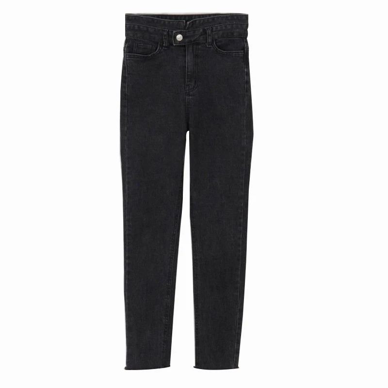 

High Waist Hips Tight Jeans Female Sense Europe And The United States 2021 Spring and Summer Slim Feet Pants Nine Pants