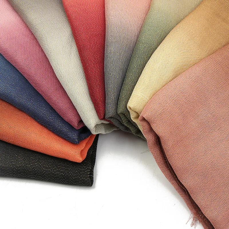 

Fashion Lurex Ombre Viscose cotton Scarf Women Muslim Hijab Gradient islamic Scarves head scarf shawls