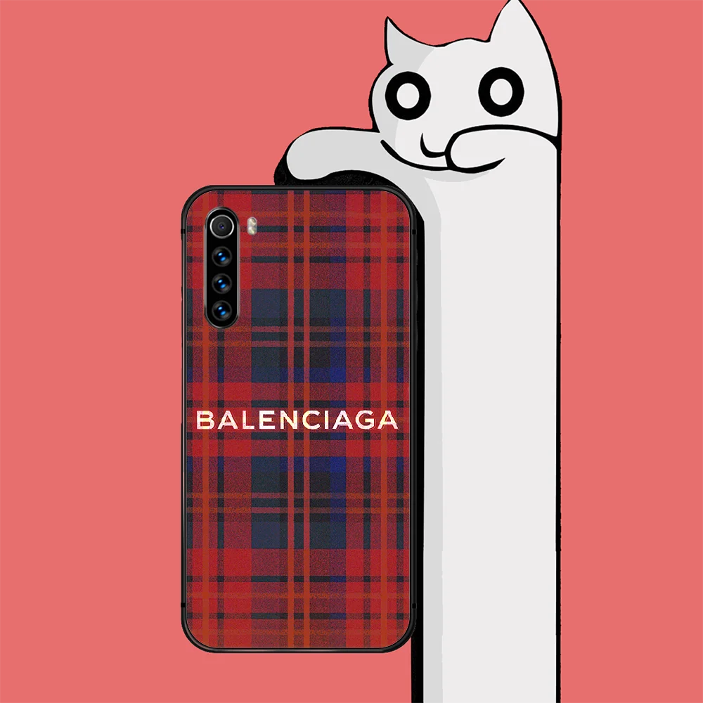 

French luxury Fashion Brand Phone Case Cover For Xiaomi Redmi Note 7 7A 8 8T 9 9S 9A 10 K30 Pro Ultra Black Trend Painting 3D