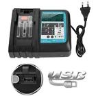 Зарядное устройство для литий-ионных аккумуляторов Makita, 3 А, ток 14,4 В, 18 в, Bl1830, Bl1430, Dc18Rc, Dc18Ra, электроинструмент с зарядкой Dc18Rct, ЕС