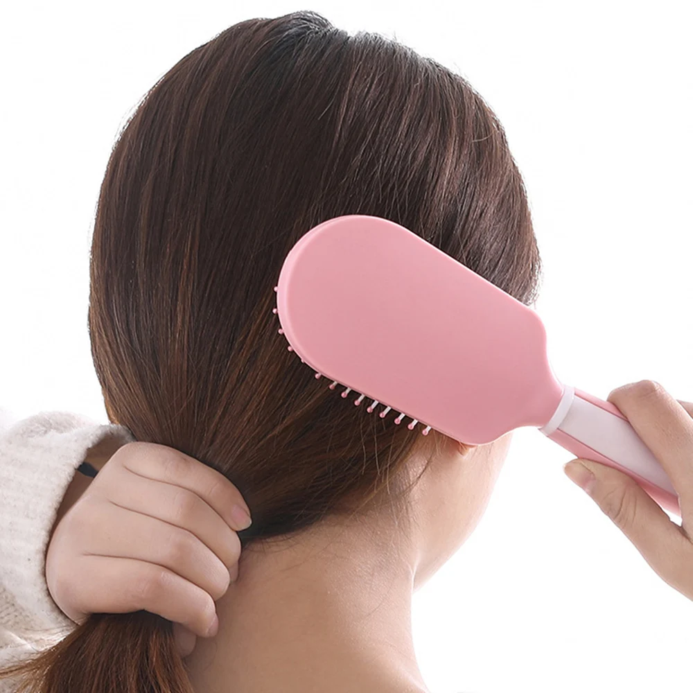 

Anti-static Comb Massage Hair Brush Wrapped Hair Comb Curly Straight Hair Comb Paddle Brush Hair Brush Pink Massage Comb