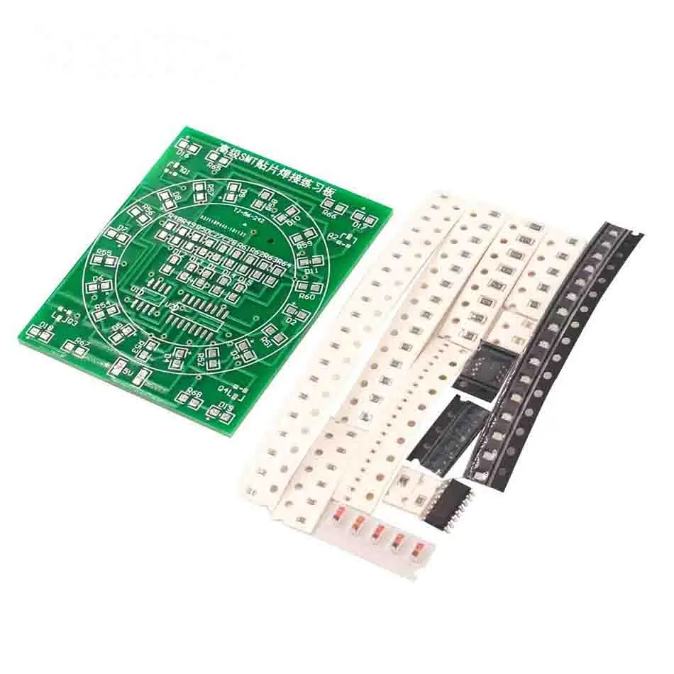 Компонент SMD Пайка практика доска CD4017 + NE55 воды светильник комплект профессиональной подготовки сварки практика доска набор для обучения