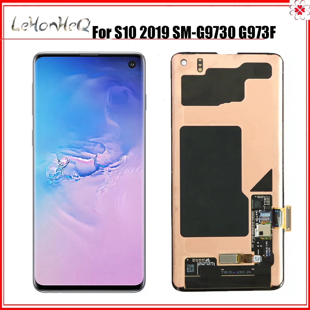 AMOLED lcd для samsung Galaxy S10 2019 G973F SM G9730 ЖК дисплей сенсорный экран дигитайзер в сборе