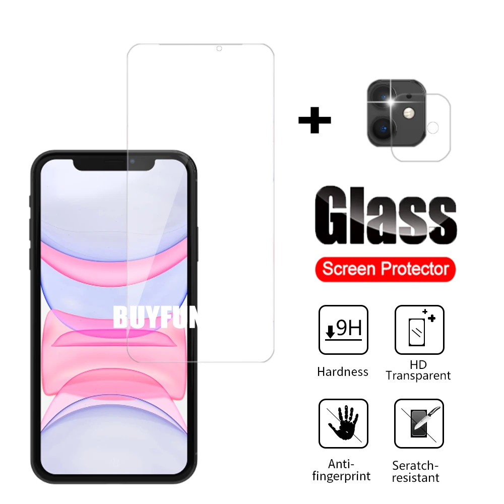 2в1 закаленное стекло объектива камеры для iphone 11 pro max X Xs XR Защита экрана SE 2020 7 8 plus 6