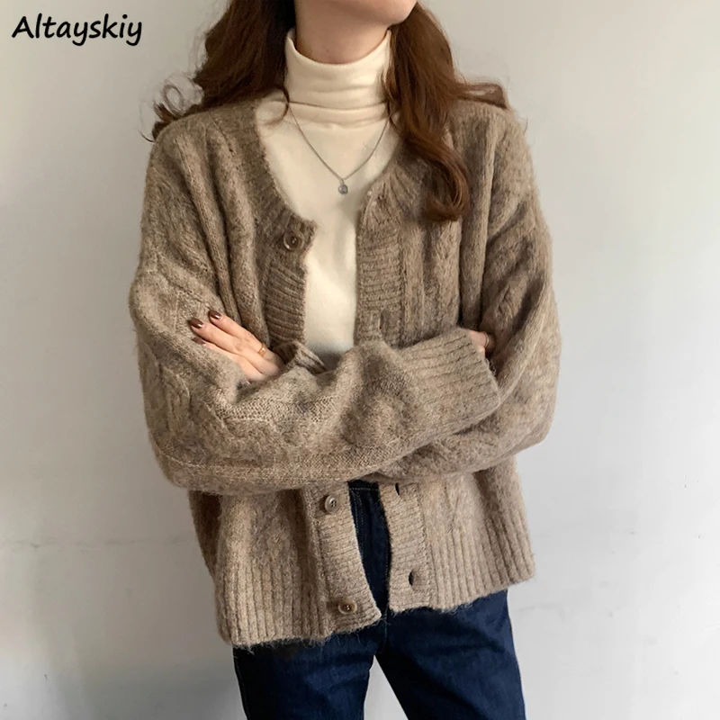 

Кардиганы женские модные вязаные нежные в стиле ольччан Женские Простые свитера для отдыха однотонная Верхняя Одежда Осенние Новые Топы