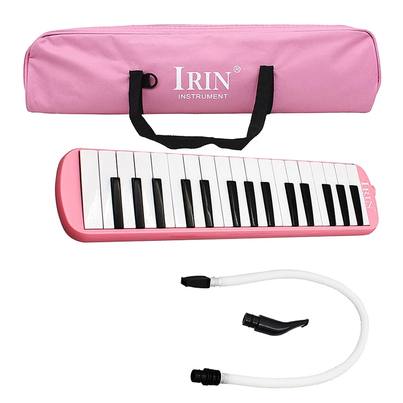 

New IRIN 32 Keys Piano Keyboard Melodica Harmonica With Mouthpiece Musicians Gift Pink