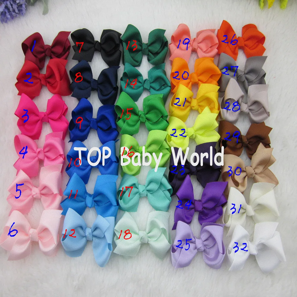 XIMA 640 шт./лот 3 дюймовая атласная лента бантики для волос без зажима Hairbow Детские аксессуары для волос
