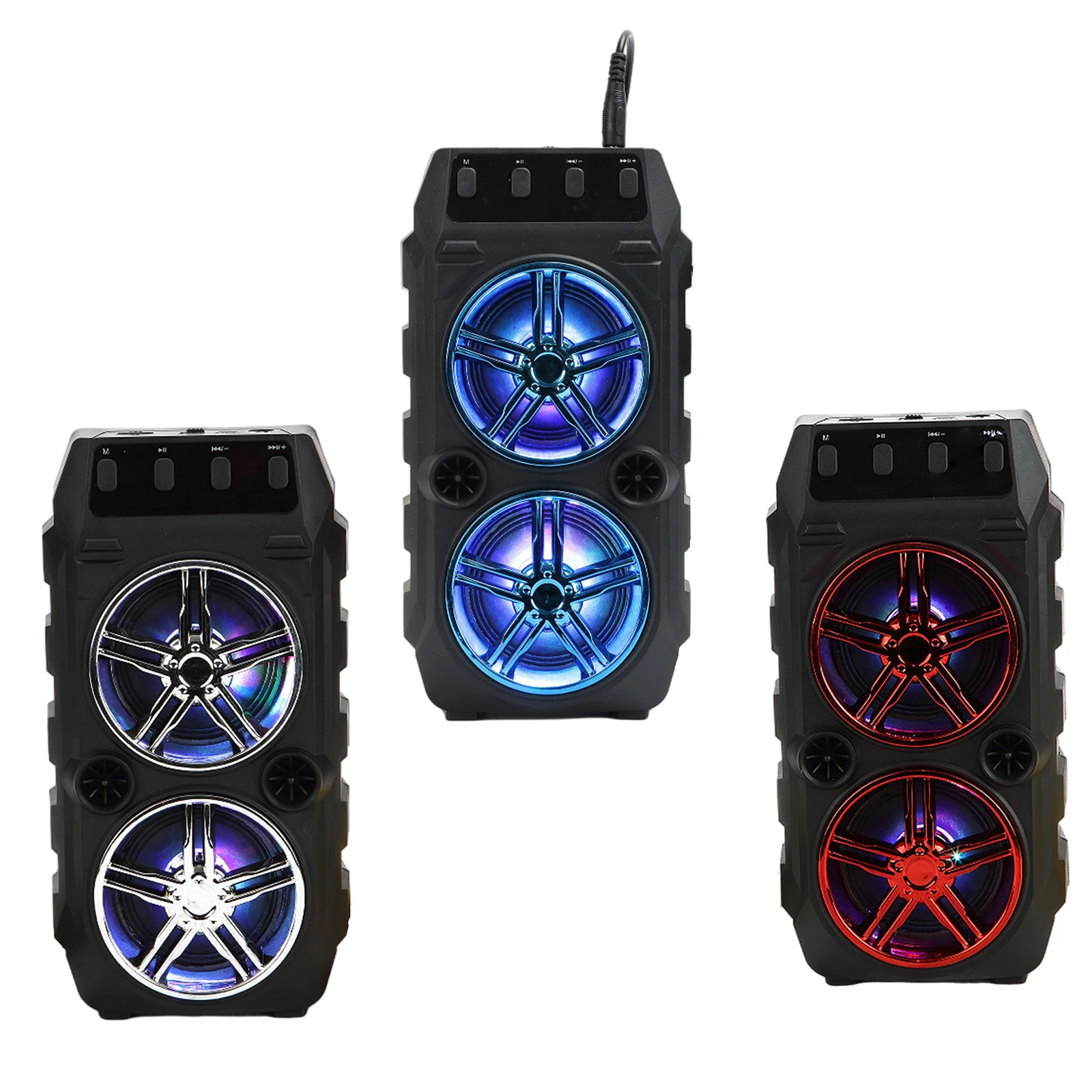 

Мини-динамик Bluetooth, беспроводной громкий динамик, мощная басовая звуковая панель с USB, мультимедийный музыкальный плеер с стереозвуком для у...