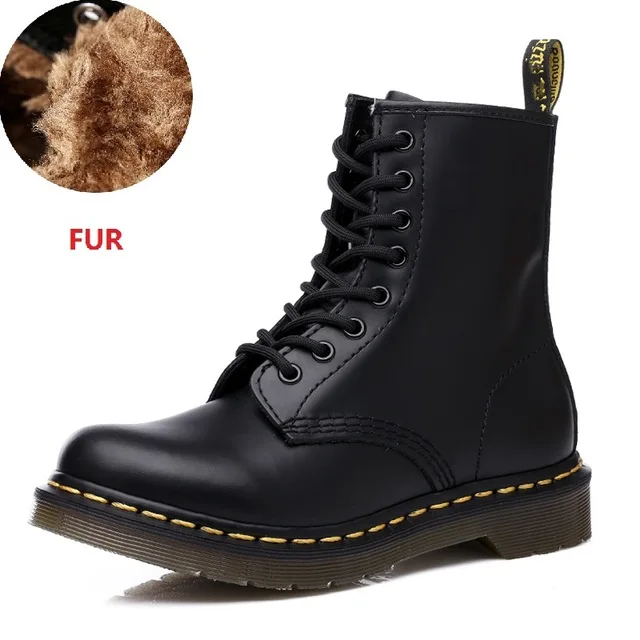 Men Boots With Fur Luxury Brand Non-Slip Casual Working Shoes Women Rubber Military Tactical Training | Обувь