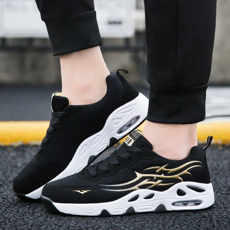 Легкая мужская обувь удобные дышащие новые сетчатые мужские повседневные туфли