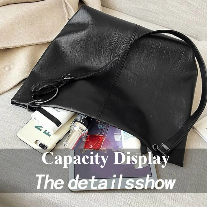 Shopping Bags PU Large Capacity Solid Korean Style Fashion Tote-bag Hasp Crossbody Folding Travel Students Women Chic Leisure | Багаж и