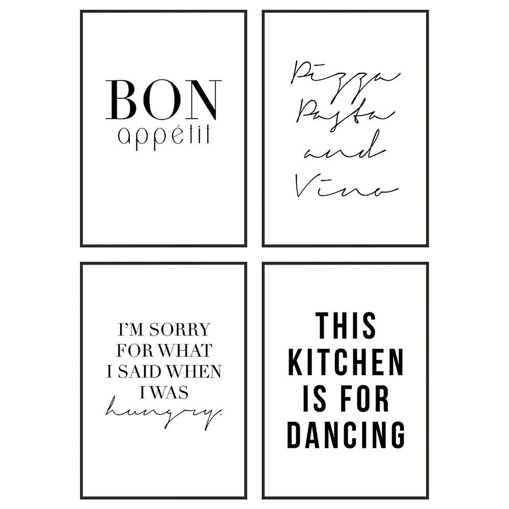

Kitchen Quote bon appetit Wall Decor this kitchen is for Dancing Canvas Painting Room Decor Prints Wall Art Posters Shop Cafe