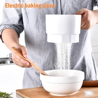 mechanical flour sifter shaker powder electric handheld flour sifter sieve strainer cooking baking tools kitchen accessories