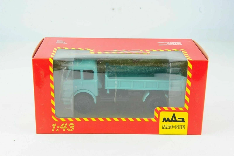 

Kid Model Toys for Boys 1/43 Diecast Alloy Russia MA3-5116 Truck Car Model Blue-Green Front Body Model