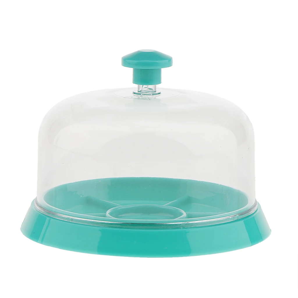 Blesiya Watchmaker Watch Parts Holder Tray Dust Cover 6 Slots Organizer Blue