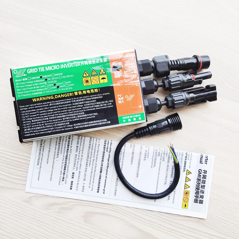 MPPT регулятором солнечного сетки галстук инвертора микро инвертор 260W 300W 350W DC18V 50V
