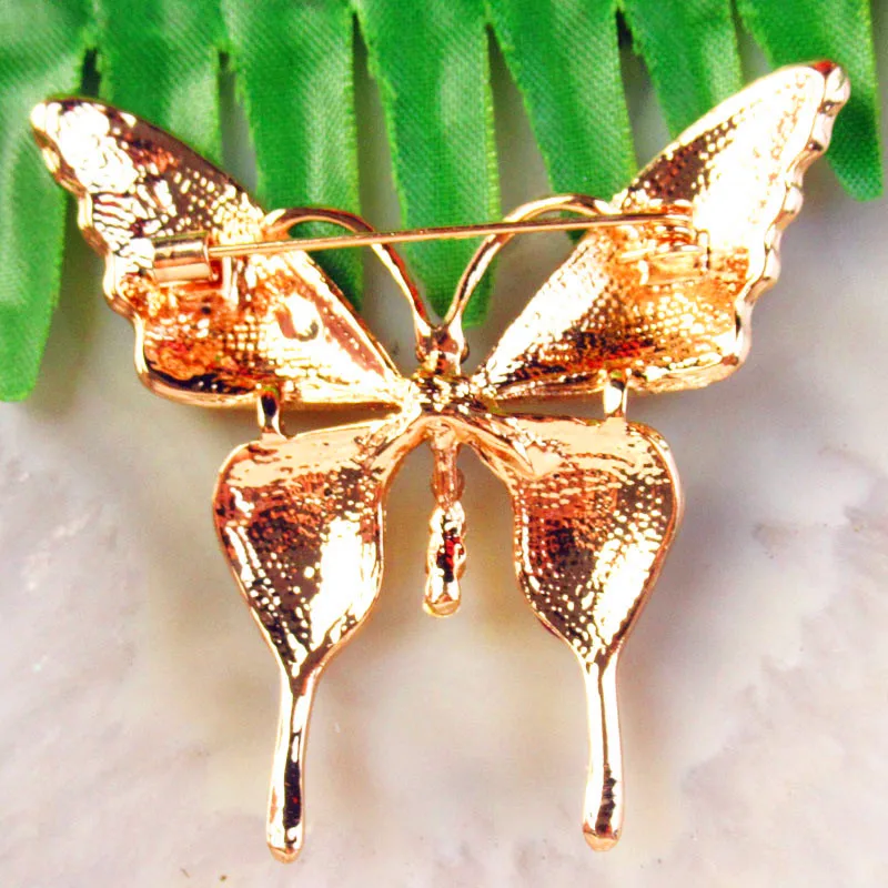 Радуга резная тибетская Золотая Бабочка Стразы кулон из бисера Брошь 54x51x2 мм GY3 |