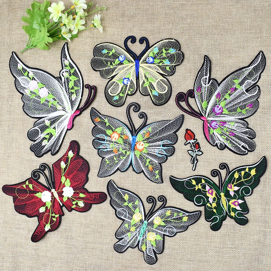 1 шт. патчи с вышивкой бабочки для одежды термоклейкие одежда аксессуары шитья