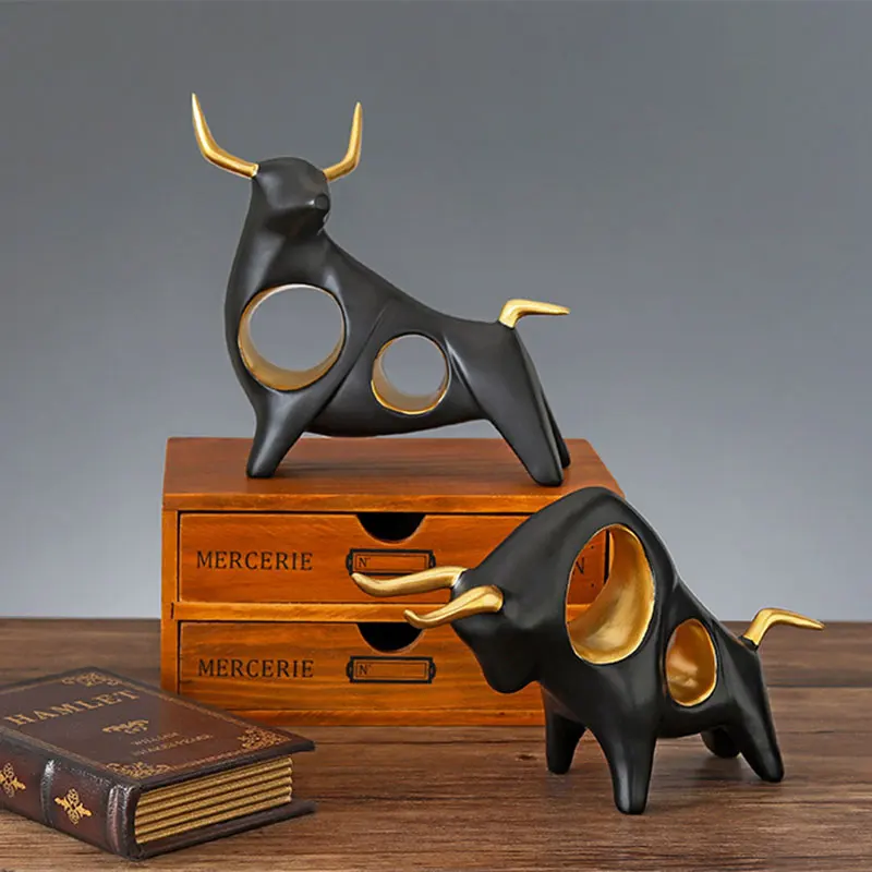 

2021 Chinese Zodiac Year of the Ox Resin Craft Home Decorations Happy New Year Good Wishes for Friend Family TB Sale