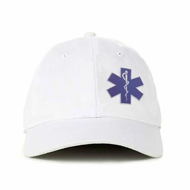 Напечатанный EMT звезда жизни шапка парамедический крест EMS пожаротушения - Цвет: Белый