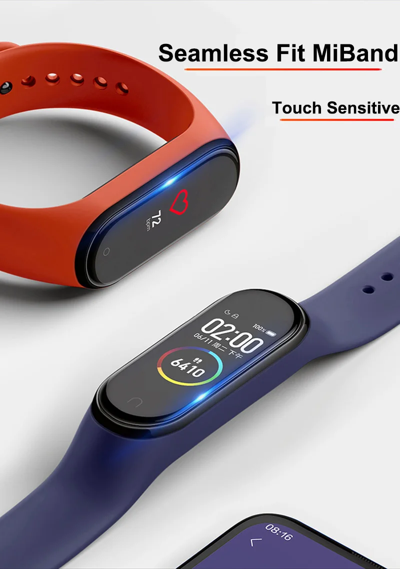 2в1/упаковка для Mi Band 4 ремешок с защитной пленкой для экрана для Mi Band 4 браслет Miband 4 браслет металлический ремешок аксессуары