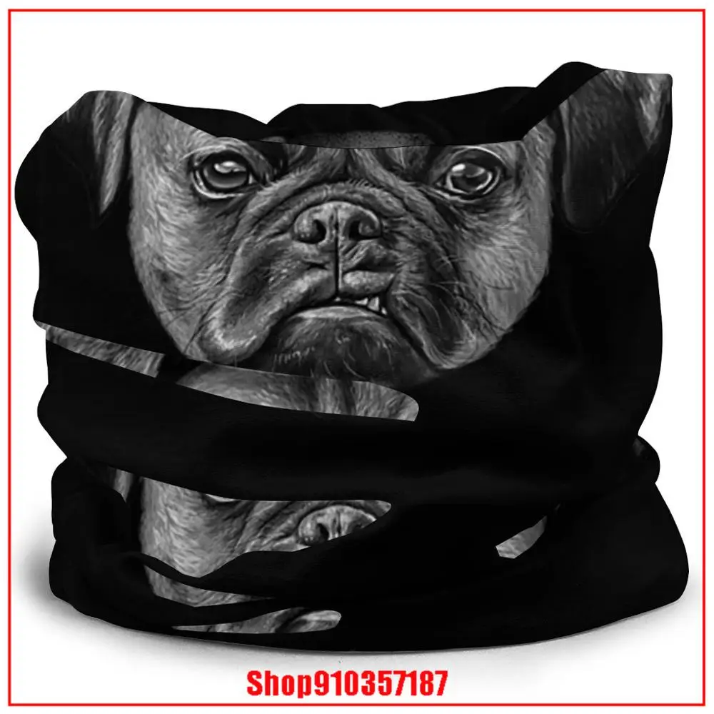 Чехол для мопса на половину лица ободок головной убор наружный защитный шейный
