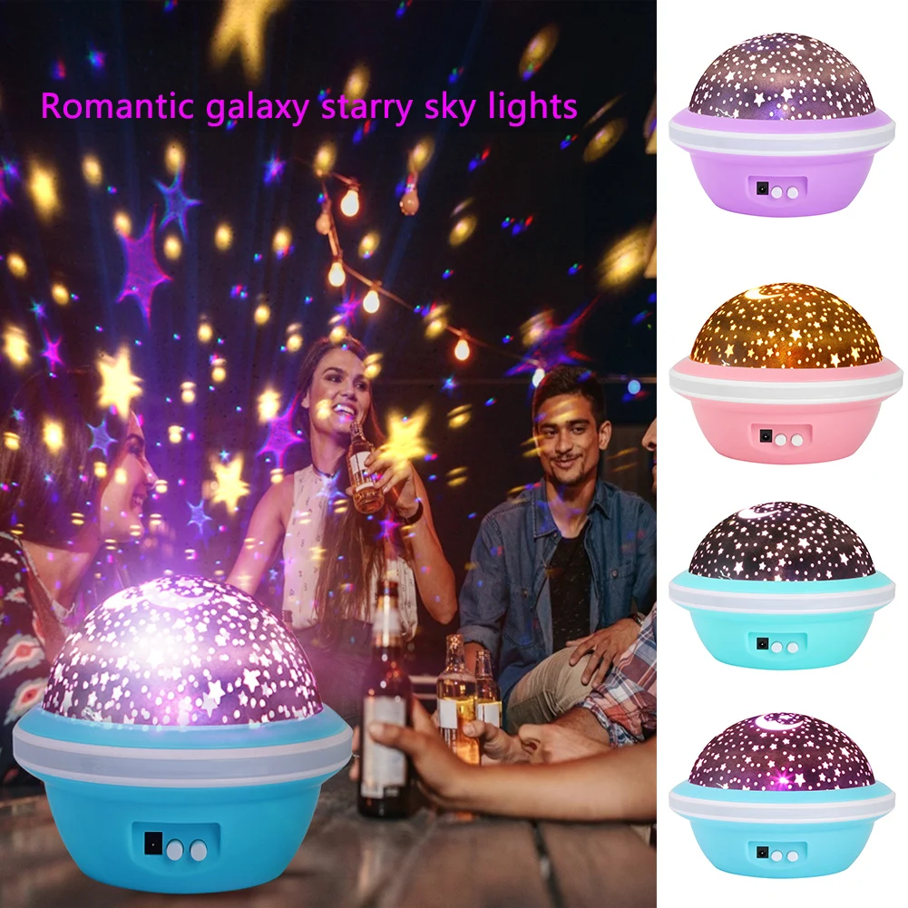 

Светодиодный проектор в форме НЛО, звездное небо, луна, галактика, детский сон, романтический Гипсофила, светодиодный USB, для детской спальни...