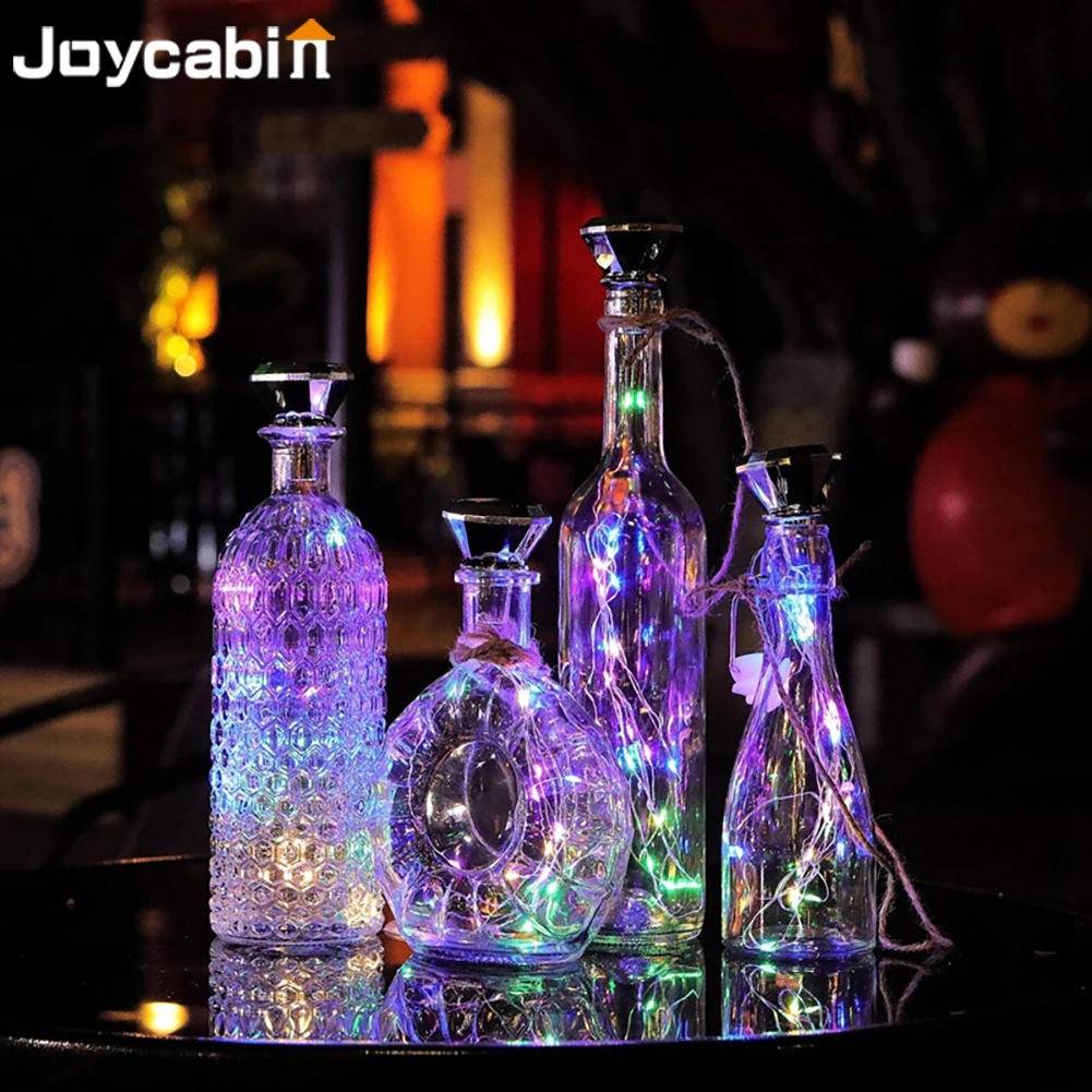 

Joycabin 6pcs Wine Bottle Lights With Cork Solar LED String Light Copper Outdoor Garden Christmas Holiday Party Decoration Lamp