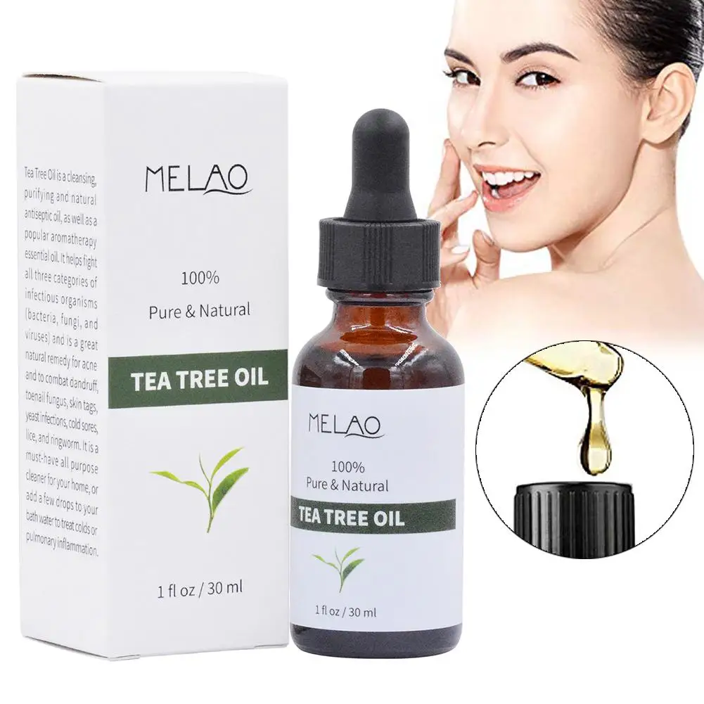 

Эфирное масло чайного дерева, эфирные масла уменьшают раздражение кожи, раздраженную сухую кутикулу и предотвращают старение кожи