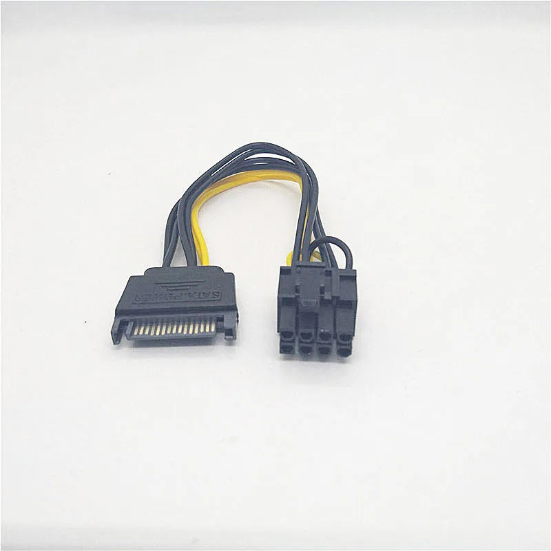 Кабель удлинитель 15Pin SATA к PCI E 6 + 2 8pin для графического процессора|Компьютерные