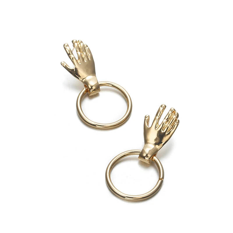 Женские Геометрические серьги CARTER LISA капли Золотого Круга с геометрическим