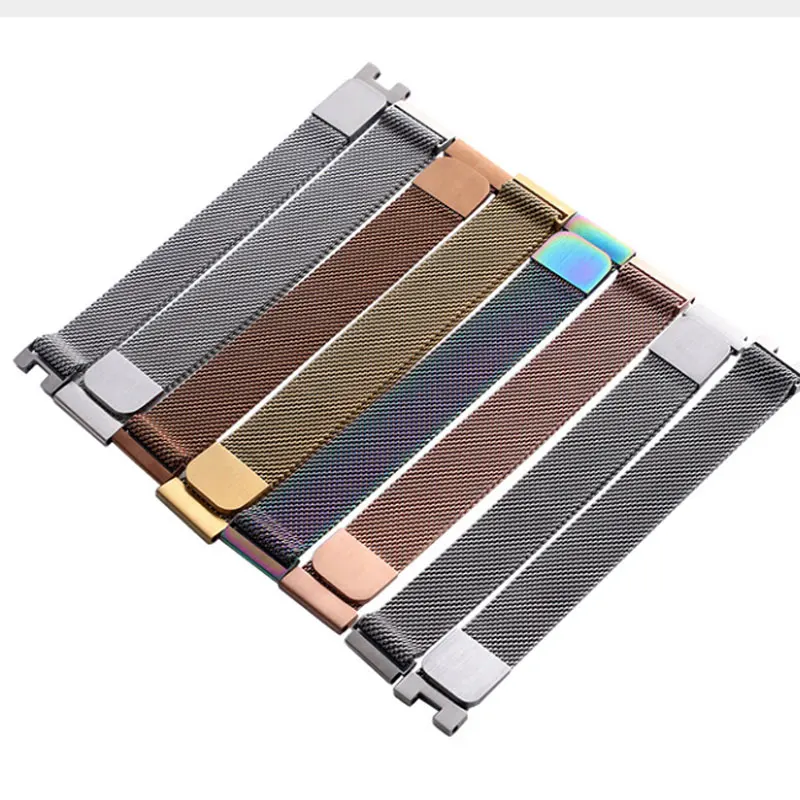 Выпуклая Смарт-часы ремешок Миланская универсальная нержавеющая сталь