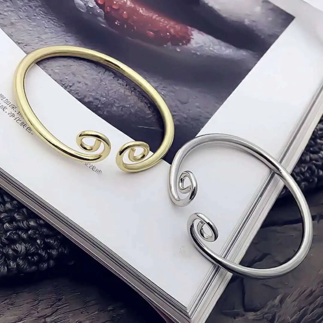 Посеребренный грандиозный король обезьяны глянцевый обруч Открытый браслет