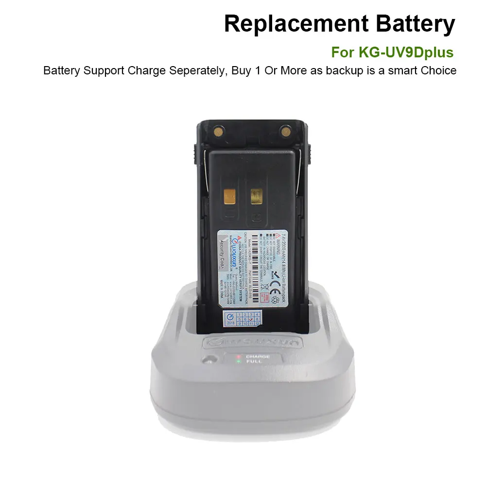

Origianll Wouxun li ion Battery 7.4V 2000mAh 3200mAh for KG-UV9D Plus Walkie Talkie