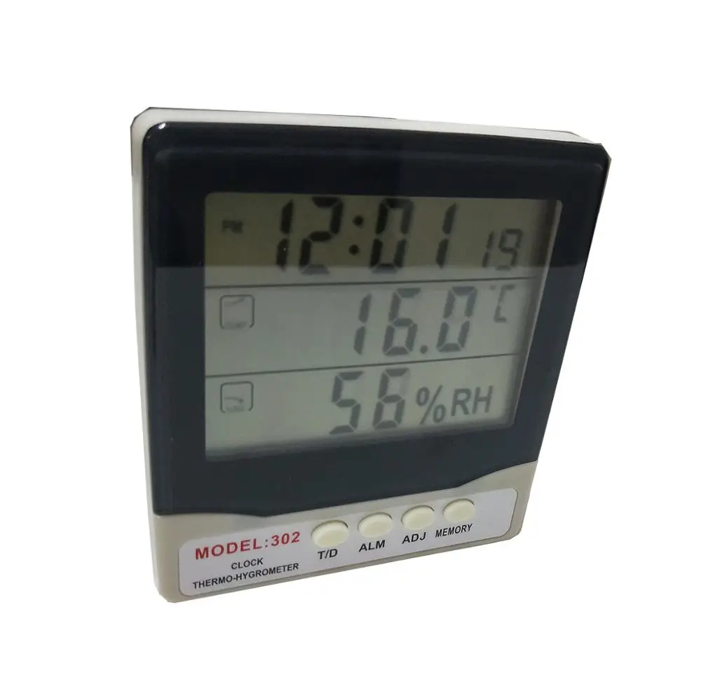 Цифровой термометр с отображением даты времени и температуры Разрешение 0 1 ℃