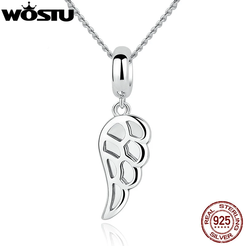 925 Стерлинговое серебро Крыло ангела и сердце Серебряный Шарм Бусины Подходят