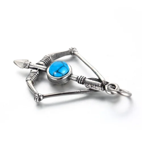 925 silver mounted blue hoard of men and women bow pendant unique hang drop | Украшения и аксессуары