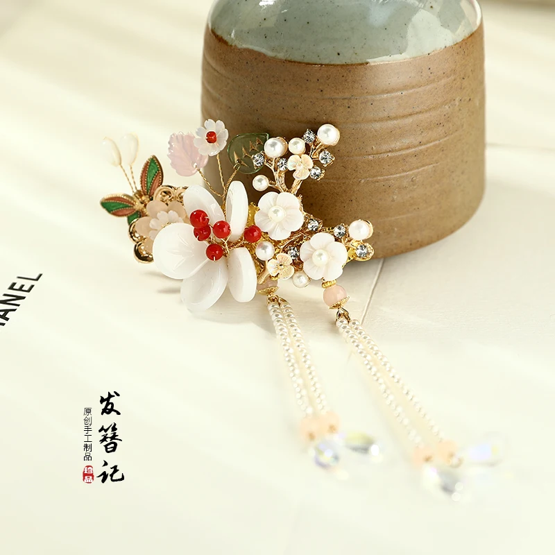 Заколка для волос в античном стиле с розовыми кристаллами | Тематическая одежда и