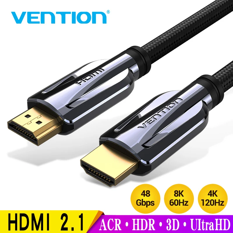 Vention HDMI 2 1 кабель 8K @ 60Hz высокоскоростной 48 Гбит/с для Apple TV PS4 Высокое разрешение
