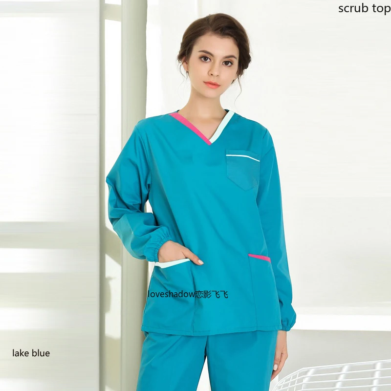 

Униформа Женская хлопковая, с длинным рукавом и V-образным вырезом