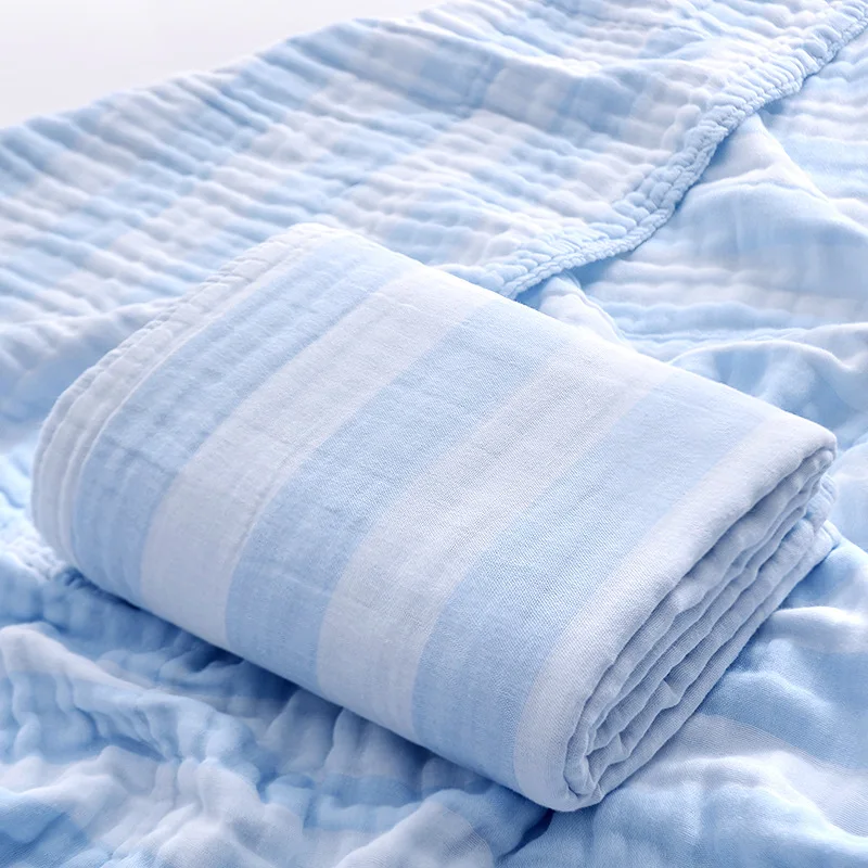 

Baby Blankets Fluffy Easy to Dry Infants Breathable Soft Warpped For Newborn 6 layers Pure Cotten Babe Hug 43.31in*43.31in