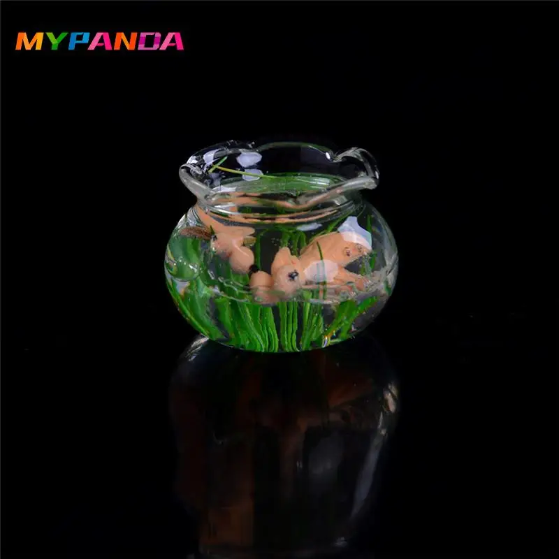 1 шт. 1:12 ПЭТ стеклянная чаша для аквариума с сетками кукольный домик Миниатюрный