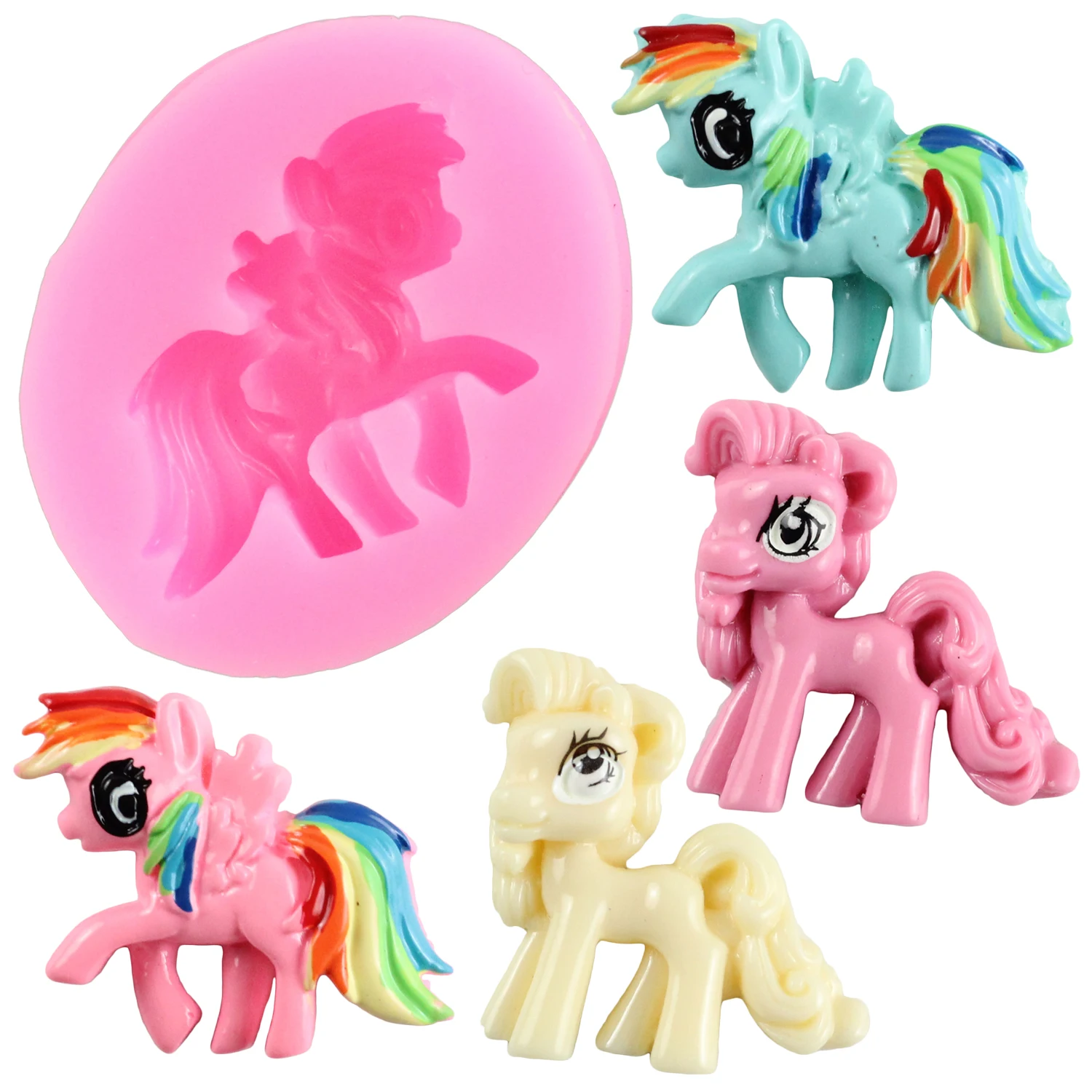 Силиконовые Формочки сделай сам с единорогом лошадью для украшения торта кекса