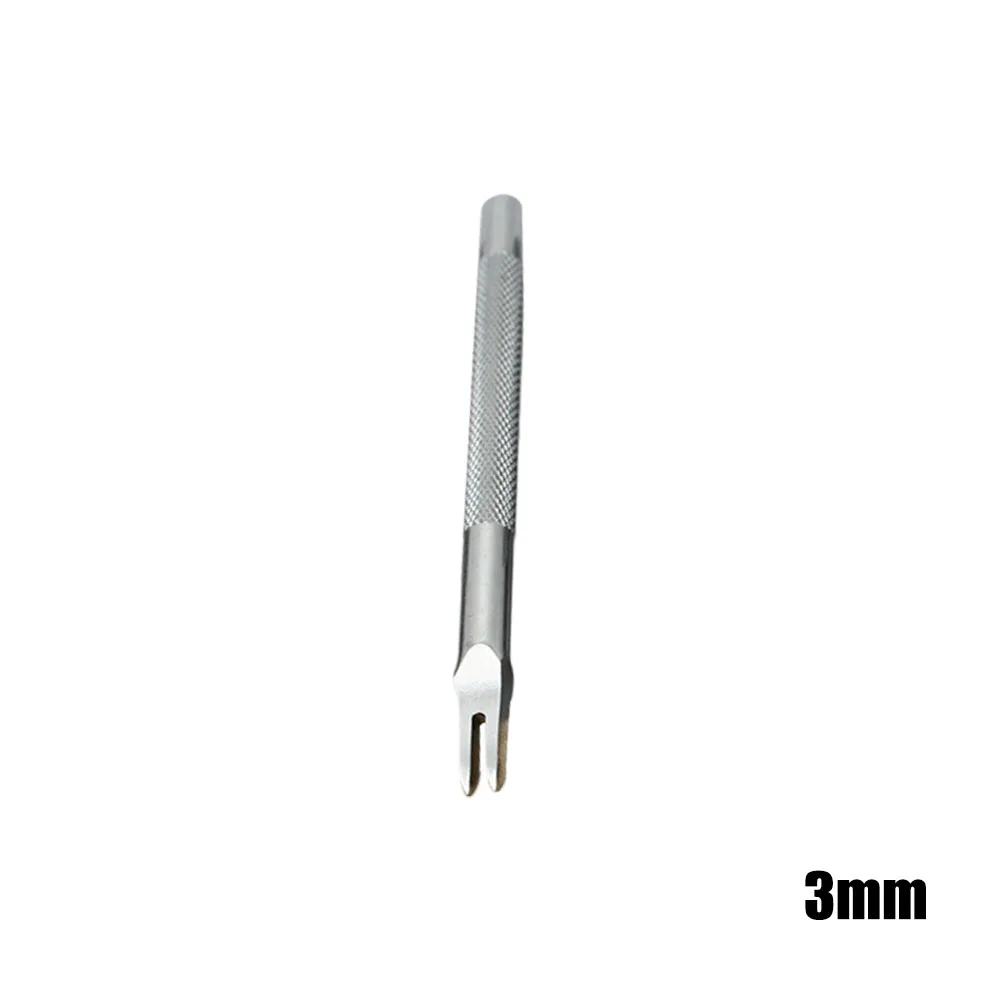 silver 3mm 2 tooth Кожаная фурнитура перфорационный инструмент 1/2/4/6 зубец Hole кроя прошитой расстояние между отверстиями буровая установка DIY кожа ремесленных инструментов - Цвет: silver 3mm 2 tooth