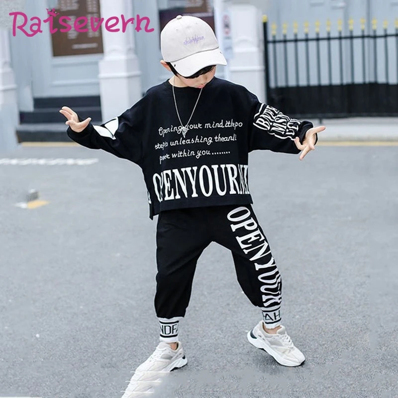 RAISEVERN Письмо плед Печать Детей Crop Толстовка Hip Hop Детские Девушки Печатного Hoodie Tops