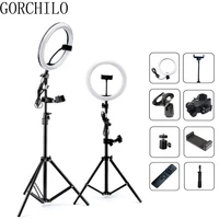dimmable selfie ring light with stand usb selfie light ring lamp led photography ringlight with tripod for youtube video studio
