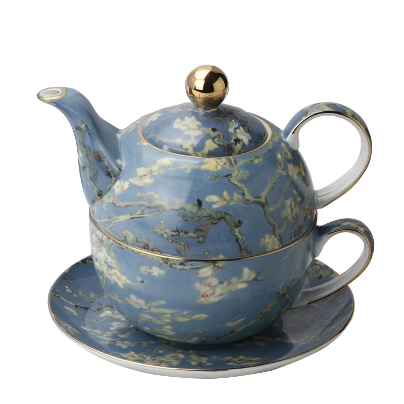 

British Bone China Coffee Master Pot One Cup One Pot Set Coffee Set Gift Home Tea Set